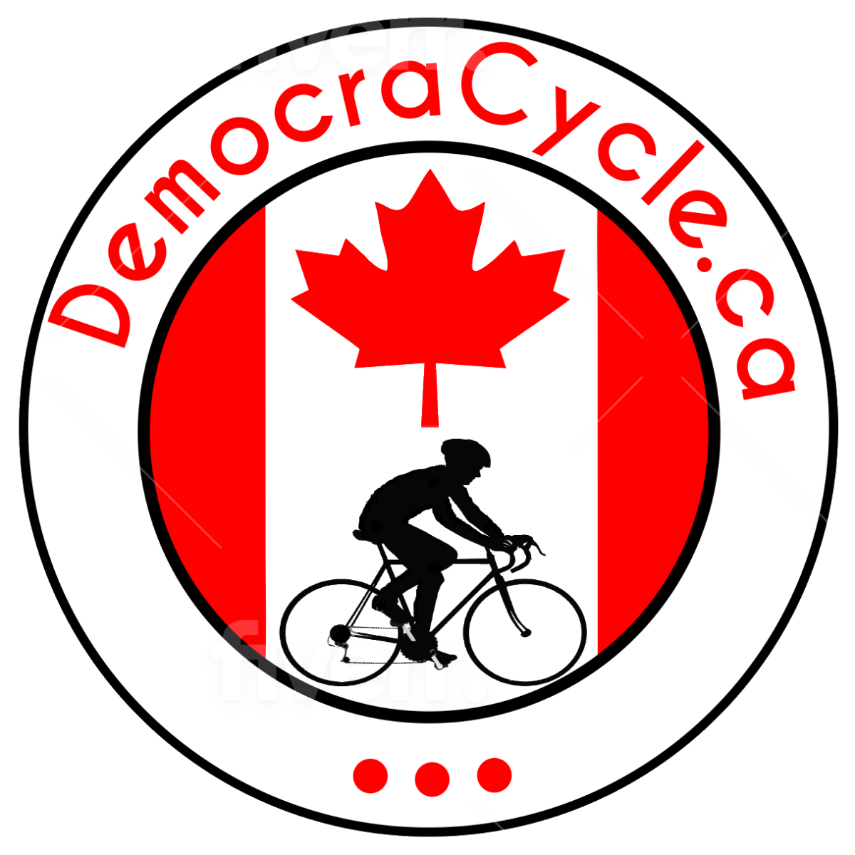 DemocraCycle.ca Logo round with bike